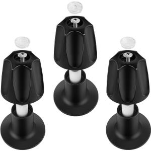 RAWILL Shower knobs 3 Pcs Replacement Trim Kit for Pfister Verve - Matte Black Faucet Handles Set with Hot, Cold, Diverter Knobs & Flange Base