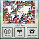 2 x 7x5ft Flags of The World Backdrop Country International Flags Banner Soccer Decorations for World Cup,Olympic, Opening Sports Event Themed Party Home Decor Photo Booth Bar Clubs Birthday Celebration