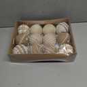 12PCS Christmas Ball Ornaments, 3.14"/80MM Boho Shatterproof Christmas Tree Hanging Ball Decorations, for Home Indoor Farmhouse Xmas Vase Bowls Filler Centerpiece Rustic Decor