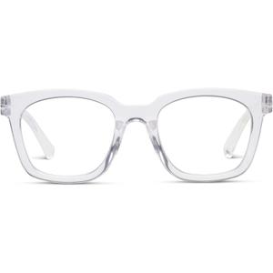 Peepers by PeeperSpecs Women's to The Max Square Blue Light Blocking Reading Glasses (Clear)