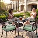 Outdoor Chair Cushions Set of 4: Waterproof & Fade Resistant Patio Furniture Cushions - 17 x 16 x 2 Inch Non Slip Round Corner Seat Cushion Pads with Removable Cover for Garden Yard Lawn, Sage Green