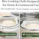 Commercial Rice Cooking Net Reusable Mesh Rice Cloth for Restaurant Rice Cookers & Steaming, Heavy-Duty, 2 Pack (43.3" x 39.4")