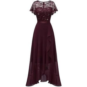 BeryLove Formal Dresses for Women 2025 Wedding Guest with Slit Cocktail Elegant Lace Long Prom Dress XL