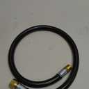 Flame King 32-inch Propane Thermo Plastic Hose Assembly, 3/8-inch ID, 3/8-inch MPT X 1/2-inch Female Flare, for RVs and Travel Trailers