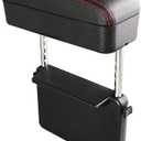 Car Console Armrest Box Arm Rest Height Adjustable Comfort Elbow Pad Universal (Black red)