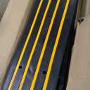 3 Packs 48" Car Driveway Rubber Curb Ramps, Heavy Duty Driveway Gutter Slope Ramp, Low Profile Design for Cars, Water Channel for Drainage, Curbside Bridge Ramp for Loading Dock Garage Sidewalk