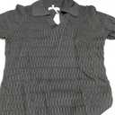 GRACE KARIN Womens 2025 Summer Short Sleeve Sweater V-Neck Collared Pullover Sweater Tops Lightweight Knit Polo Shirt (Medium, Black)