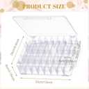Mifoci 2 Pcs 46 Grids Sewing Organizer Double Sided Thread Box Storage Portable Clear Plastic Thread Holder for Embroidery Sewing Crafts Beads Embroidery Floss Small Toys
