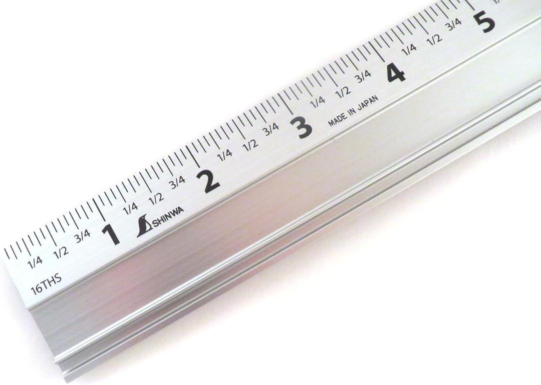Shinwa 24" Extruded Aluminum Cutting Rule Ruler Gauge with Non slip rubber Backing 33295 Shinwa 24" Extruded Aluminum Cutting Rule Ruler Gauge with Non slip rubber Backing 33295