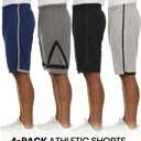Essential Elements Men’s Athletic Shorts 4 Pack – Quick-Dry Moisture Wicking Basketball, Gym & Workout Shorts with Pockets
 (XXXL)