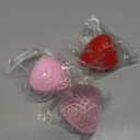 3PCS Big Strawberry Squishies, Handmade Sticky Squishies Strawberry for Adults Relaxation