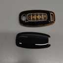 TPU Key Fob Cover Compatible with Nissan Pathfinder Rogue Kicks (Black/White, 3 Buttons/TPU)