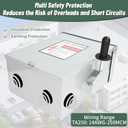 200-Amp, 3 Pole 120 V/240 V Generator Transfer Switch, 48,000 W Manual Transfer Switch for Home Generator, Meeting NEMA 3R Standards for Outdoor and Indoor General-Duty Double-Throw Safety Switches