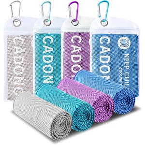 4 Pack Cooling Towel (40"x12"), Soft Breathable Chilly Towel, Ice Towel, Microfiber Towel for Yoga, Sport, Running, Workout,Gym, Camping, Fitness, Workout & More Activities(Multicolor)