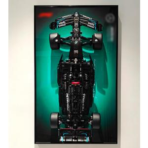 WETCEAOM Display Wallboard for Lego Technic Mercedes-AMG F1 W14 E Performance 42171 Car, Compatible with Lego Mercedes F1, Wall Art for Lego Car Wall Mount Frame Fans, Size:17.7x 29.5in, No Model!