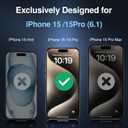 2 x SMARTDEVIL 2 Pack Privacy Screen Protector for iPhone 15 Pro Max, 28 Anti-Spy 9H Tempered Glass, Impact & Scratch Resistant, Auto Dust & Bubble-Free Install Frame, Easy to Install, Case-Friendly