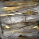 240 Pcs Gold Silverware Set Service for 80 Stainless Steel Flatware Set Gold Flatware Cutlery Forks Knives and Spoons for Wedding Parties Kitchen Restaurant Home, Dishwasher Safe