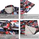 Men's Food Cars Print Shirts Hawaiian Short Sleeve Casual Tropical Funky Button Down Shirt (L)