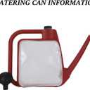 Foldable Transparent Plastic Watering Can 1.6Gal with Spray and Pour Nozzle for Indoor Outdoor Plants,Maroon