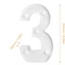 LED Marquee Letter, Light Up Letters, letters for wall decor, Perfect for Parties, Weddings, Store Decorations(3), Waterproof Yard Sign with Neon Effect (White)