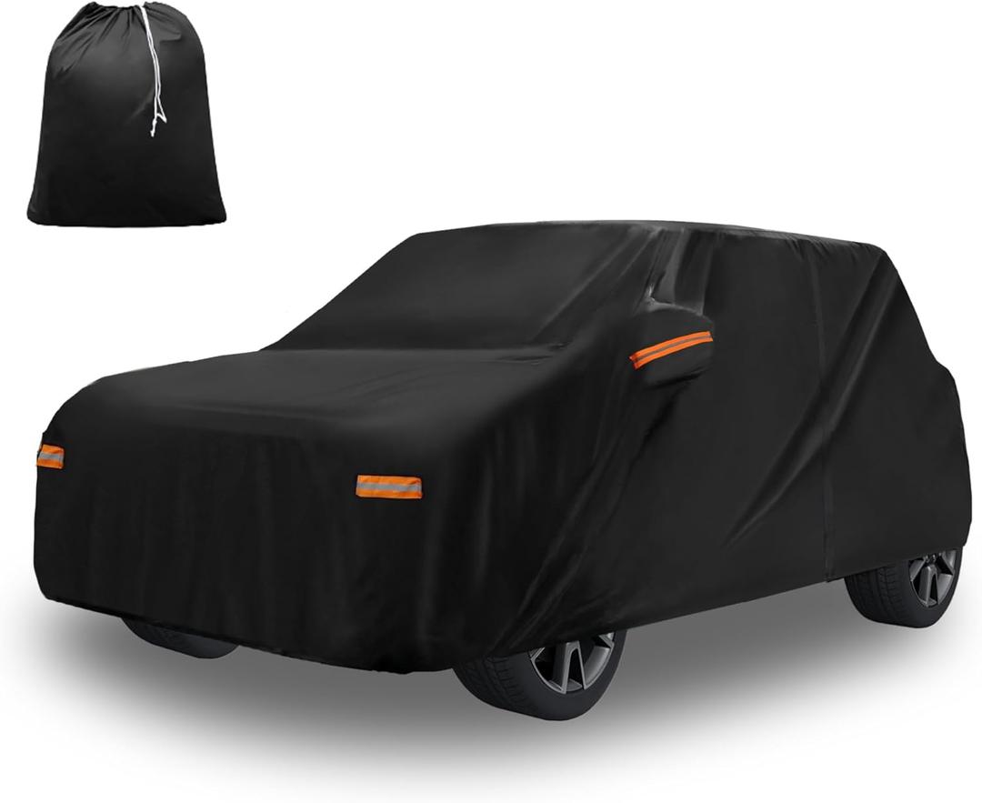 X AUTOHAUX Car Cover for Mini Cooper 2DR 2002-2021 210D-PU Outdoor Full Car Cover All Weather with Door Zipper