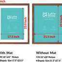 LaVie Home 22 x 28 Picture Frame Brown Poster Frame,Display Pictures 18x24 with Mat or 22x28 Without Mat, Stable and Sturdy Frame and Polished Plexiglass, Suitable for wall decoration（1 Pack）
