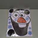 Christmas Snowman Decals - Large Size Snowflakes & Candy Indoor/Outdoor Decorations for Winter Doors & Windows