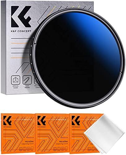 K&F Concept 43mm Variable ND Lens Filter ND2-ND400 (1-9 Stops) 18 Multi-Layer Coatings Adjustable Neutral Density Ultra Slim Lens Filter for Camera Lens (K-Series)