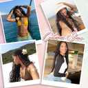 Eeanno Goddess Box Braids Crochet Hair 18 Inch 7 Packs Honey Blonde Boho Hair for Black Women Pre Looped Crochet Box Braids with Curly Ends, 27