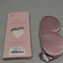 LitBear 100% 22 Momme Mulberry Silk Sleep Mask - 3D Contoured Eye Mask for Men Women, Soft Breathable Sleeping Mask with Adjustable Strap, Perfect Blocks Light for Sleeping (Bean Pink)