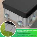 7x13Ft Rectangular Pool Cover for Above Ground Pools, Solar Cover for Above Ground Pools with Accessories, Winter Cover Ideal for Waterproof and Dustproof (Black)