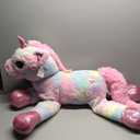 Tezituor 43in Giant Unicorn Stuffed Animal, Rainbow Pink Stuffed Unicorn Toys for Girls and Women, Big Unicorn Plush Gifts for Valentines Day, Christmas, Birthday, Party and Decorations