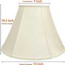 TOOTOO STAR Bell Lamp Shades, 7" x 15" x 10.5" Royal Style Spider LampShade or Table and Floor Lamps, Home Decor Beige Floor Lamp Table Lamp Shade