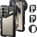 NEEWER S24 Ultra Phone Cage with 67mm Filter Adapter, 17mm Lens Backplate, T Mount Lens Adapter, Smartphone Video Rig Stabilizer Compatible with Samsung Galaxy Moment T Series Lenses, PA042