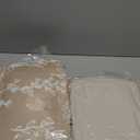 MUXHOMO Taupe Bed in a Bag Queen 7 Pieces, Queen Comforter Set Reversible Botanical Flowers Design, Ultra Soft & Breathable Bedding Sets with Comforter, Sheets, Pillowcases & Shams