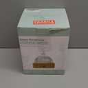 Glass Dome Essential Oil Diffuser with Glass Reservoir & Wood Base-No Plastic, 200ml Ultrasonic Diffuser for Aromatherapy with Timer 7 Color Light Auto-Off for Home Office Yoga Pilates (Yellow)