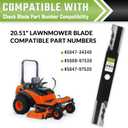 Mower Blades for Oregon 396-787 G6 Gator, Replacement for Kubota 76539-34330 K5647-34340 K5647-34330 ZD321 ZD326 ZD331 60" 6PCS