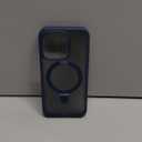 TORRAS Ultra-Magnetic Ostand for iPhone 15 Pro Case, [Compatible with MagSafe] [Flexible Stable Stand] Military-Grade Protection Translucent Slim Anti-Scratch Ring Kickstand, Navy Blue 6.1"