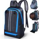 Gym Backpack with Shoe & Computer Compartment, with Drawstring Single Mesh Ball Bag for Carrying Basketball Volleyball Soccer Football Lightweight Workout Backpack for Swim Gym Travel and College