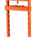 VEVOR Hydraulic Shop Press, 12 Ton/26000lbs, H-Frame, 4-Hold Adjustable Height, with Movable Plates, for Garage or Professional Users, Orange