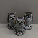 3Pack Owl Decoys for Bird Deterrent  Weatherproof Bird Repellent Devices for Outdoor Use  Plastic Owls to Scare Birds Away and Control Garden Pests