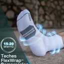 Mens Bamboo Viscose Crew Compression Running Socks Athletic Hiking Cushioned Wicking Anti-Blister Seamless (M)