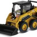 Diecast Masters 1:50 Caterpillar 242D3 Skid Steer Loader with Attachment Accessories | High Line Series Cat Trucks & Construction Equipment Scale Model Collectible DM 85676