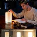 OIYN RGBICWW Smart Table Lamps, Touch Bedside Small Table Lamp, LED Desk Lamp with 30+ Scenes & 16M Colors, App & Touch Control, Color Changing Lamp for Bedroom Living Room Dimmable Night Light, Black