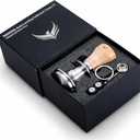 Spring Loaded 54mm Espresso Tamper for Breville Barista Express & Bambino, Self Leveling Calibrated Coffee Tamper with Maple Wood Handle 30LB