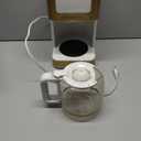 West Bend Timeless 12-Cup Programmable Coffee Maker with Brew Strength Selector for Hot and Iced Coffee, Includes 1-4 Cup Brew Option and Permanent Filter (White/Gold)