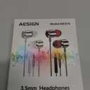 2 Pack Wired Earbuds with Microphone, In-Ear Headphones Wired with Noise Blocking &Volume Control, Premium Sound& Lightweight Corded Earphones for Laptops, Tablets, MP3 & Most 3.5mm Interface Devices