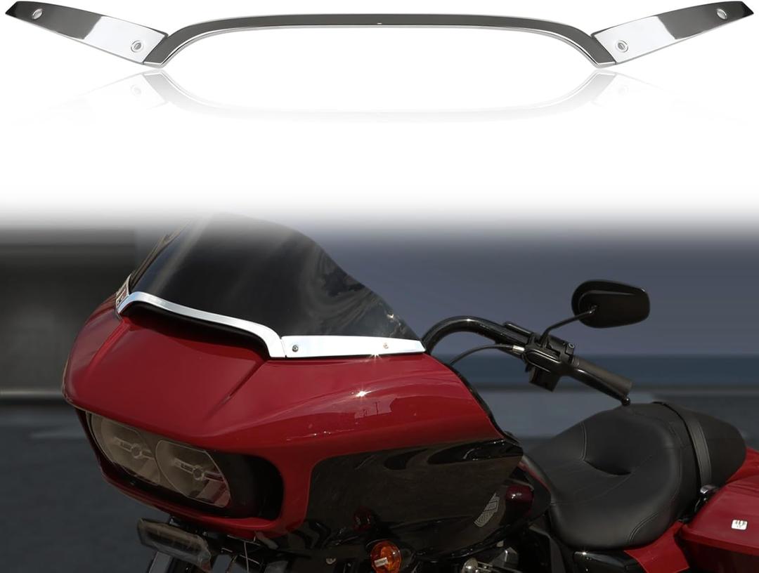 Split Windshield Trim Kit for Road Glide 15-24, Split Aluminum Windscreen Side Center Trim Kit for Harley Touring Road Glide Ultra FLTRU FLTRX Special FLTRXS 2015-2024 Accessories