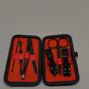 Manicure Set Gift for Men, Stocking Stuffers for Husband Teen Boy, 7 in 1 Finger and Toe Nail Clippers Kit, Men Personal Care Tools Accessories Pedicure Kits with Travel Case Nail Grooming Kit (Black)