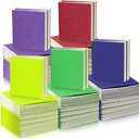 Thenshop 50 Pack Mini Pocket Kraft Notebooks Bulk 4 x 4 Inch Journal Notepads with Dot Memo Sketchbooks Writing Notepad for Party Favors Supplies(Fresh Color,Blank Page)